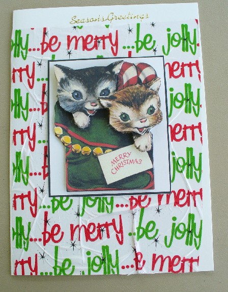 Two Little Kittens in a Stocking for Christmas by Kathi Carlozzi
