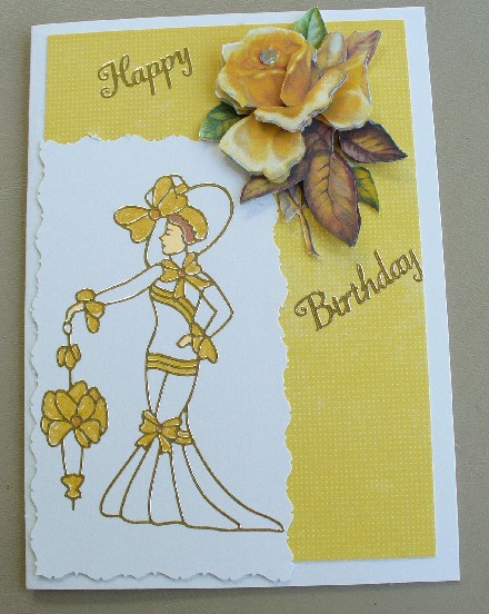Yellow Rose Decoupage by Kathi Carlozzi