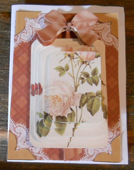 Vintage Rose A4 Decoupage Card Front Kit by Kathi Carlozzi