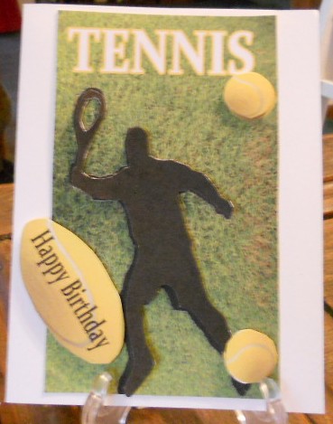 Tennis Happy Birthday Congratulations by Kathi Carlozzi