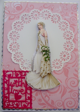 Flourishes & Butterflies Rich Shade A4 Backing Paper by Kathleen Francis