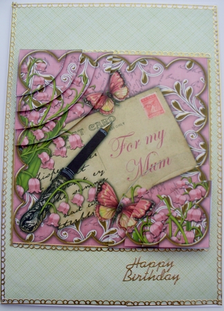 Pink Lily of the Valley for Mum 6in Duo Corner Stacker by Kathleen Francis
