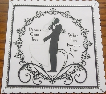 Dreams Come True 8x8 Black and White Topper by Kathleen Francis