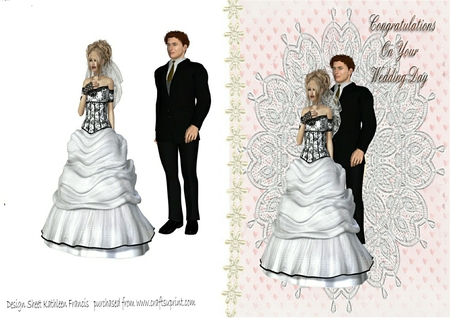 Beautiful Bride High Quality Poser Graphics by Kathleen Francis