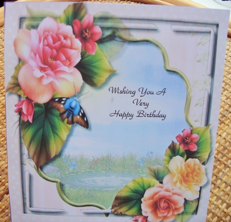 Incert with Lovely Begonias  by Kathleen Francis