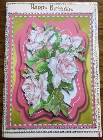Lovely French Roses in a Bracket Frame  by Kathleen Francis