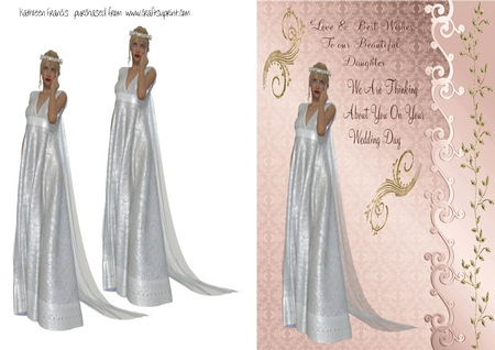Luxury Card Fronts in Rose by Kathleen Francis