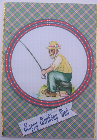Dad and Grandad Gardening and fishing by Kathleen Francis