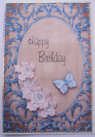 Metalic frame Birthday by Kathleen Francis