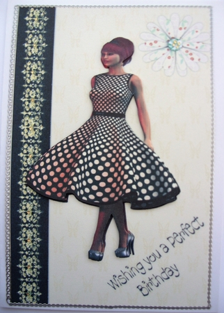 Black and white spotted Dress by Kathleen Francis