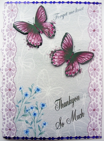  Thankyou,  Forget Me Knot by Kathleen Francis