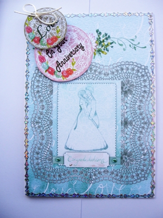 Pale Blue Celebrations Medalions by Kathleen Francis