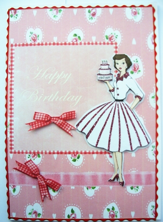 Retro pink Birthday by Kathleen Francis