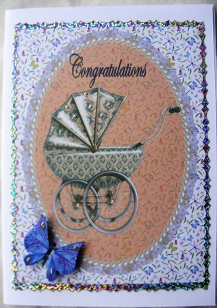 Congratulations Baby Pram B by Kathleen Francis