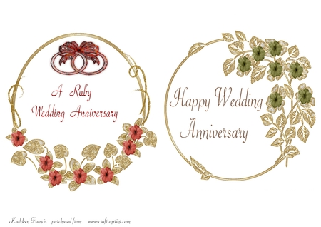 Floral flower frames by Kathleen Francis