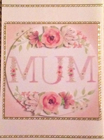 Mum - 7x7 Square Pink Florals by Kathleen Francis