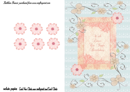 'organza Butterfly and Flower Corner' Digital Embellishments by Kathleen Francis