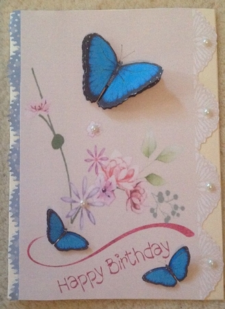 Bright Blue Birthday Butterflies by Kathleen Francis
