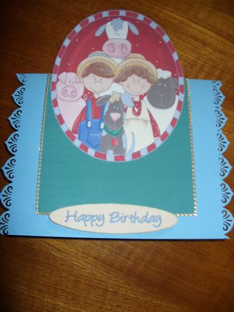 Old Macdonald Over the Edge Card by Kathleen Francis