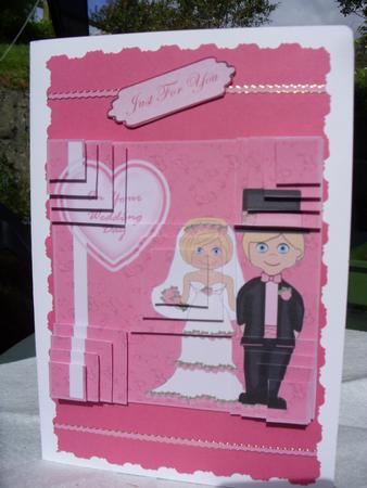 Cute Wedding 4 Corner Stacker and Pyramid by Kathleen Francis