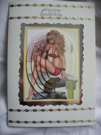 The Pinup and the Cat Oval Pyramage by Kathleen Francis