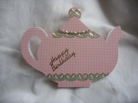 122 Teapot Shaped Card Multiple MACHINE Formats by Kathleen Francis