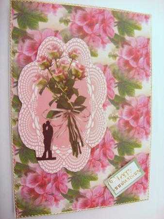 Pink Flowers Backing by Kathleen Francis