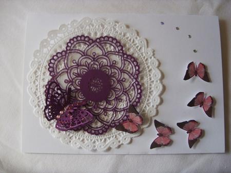 Layered Doily 1 & Butterfly by Kathleen Francis