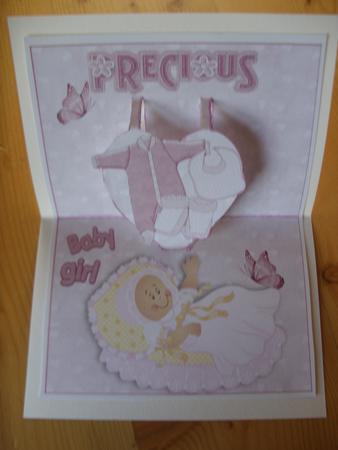 Precious Baby Girl! with Access on Pop Out Heart by Kathleen Francis
