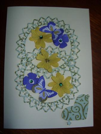 'gold Metallic Swirls' Backing Paper - Pretty Daisy Colours by Kathleen Francis