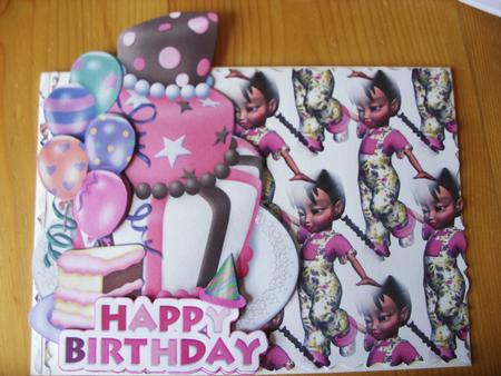 Happy Birthday Cutie Background by Kathleen Francis