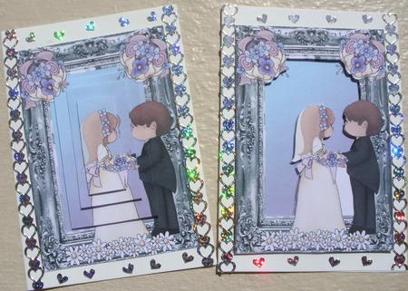 Wedding Day Cute 2 Card Sheet by Kathleen Francis