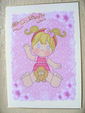 A4 Pretty in Pink Girl with Her Dog by Kathleen Francis