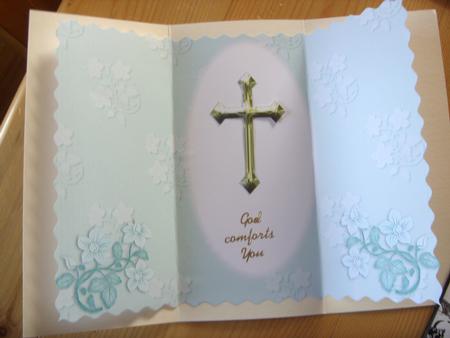 Oval Cross in Turquoise Gatefold Insert by Kathleen Francis