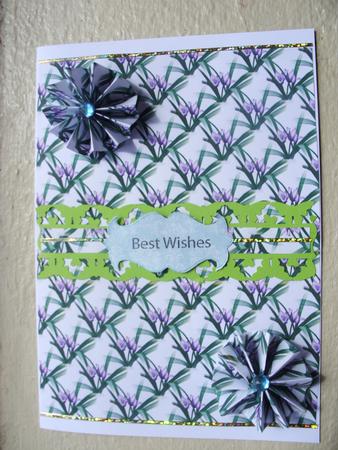 Birthday Flowers & Butterfly Background Paper by Kathleen Francis