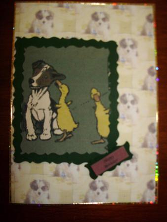 Puppy with Butterfly Vellum by Kathleen Francis