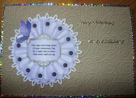 Pretty Rose 'swirls Embossed' Backing Paper by Kathleen Francis