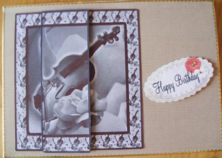 Pretty Rose 'linen Embossed' Backing Paper by Kathleen Francis