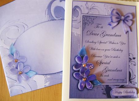 5 x 7 Grandma Birthday Greeting Kit with 3D Decoupage by Kathleen Francis