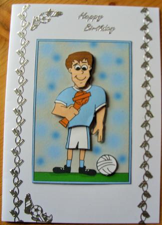 Football Guy (light Blue) - Decoupage Featured Gallery Photo
