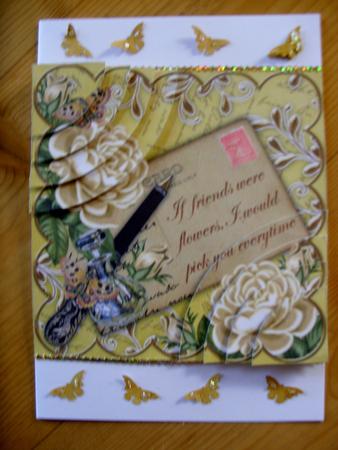 Cream Roses Lemon If Friends Were -  6in Duo Corner Stacker by Kathleen Francis