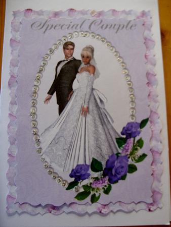 A4 with Love to the Bride and Groom 2 by Kathleen Francis
