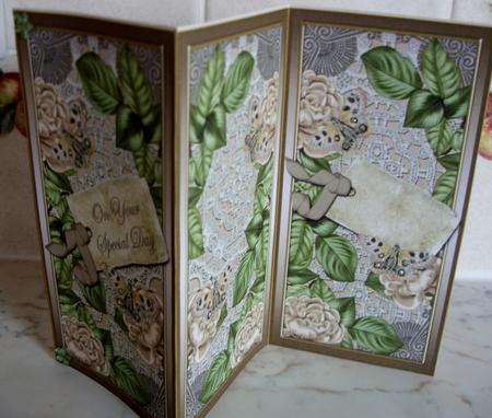Coffee Roses Special Day Quick Tri-fold Card by Kathleen Francis