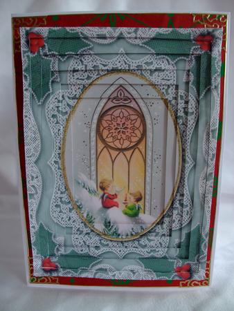 Christmas Church Window Lace A4 Topper Tunnel Kit Featured Gallery Photo