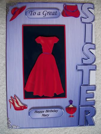 5 x 7 Elegant Metallic Sister Shaped Card by Kathleen Meyforth