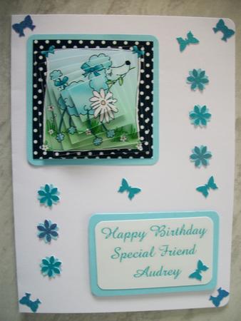 Cute Poodle Twisted Pyramage Sheet by Kathleen Meyforth