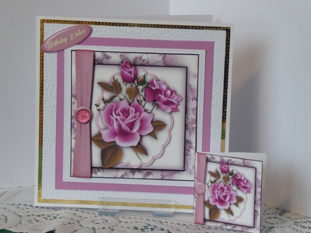 Lilac Roses and Ribbon Wrap  by Kathleen Peace