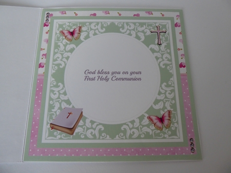 First Holy Communion Girl Card Mini Kit & Decoupage (Blonde Hair) by Kathleen Peace