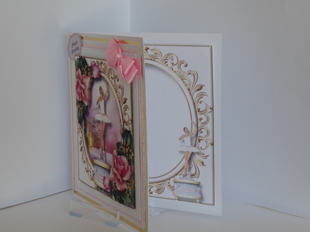 Ballerina Music Box With Pink Roses by Kathleen Peace