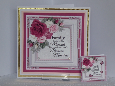 Floral Rose5 Mini Card Kit by Kathleen Peace